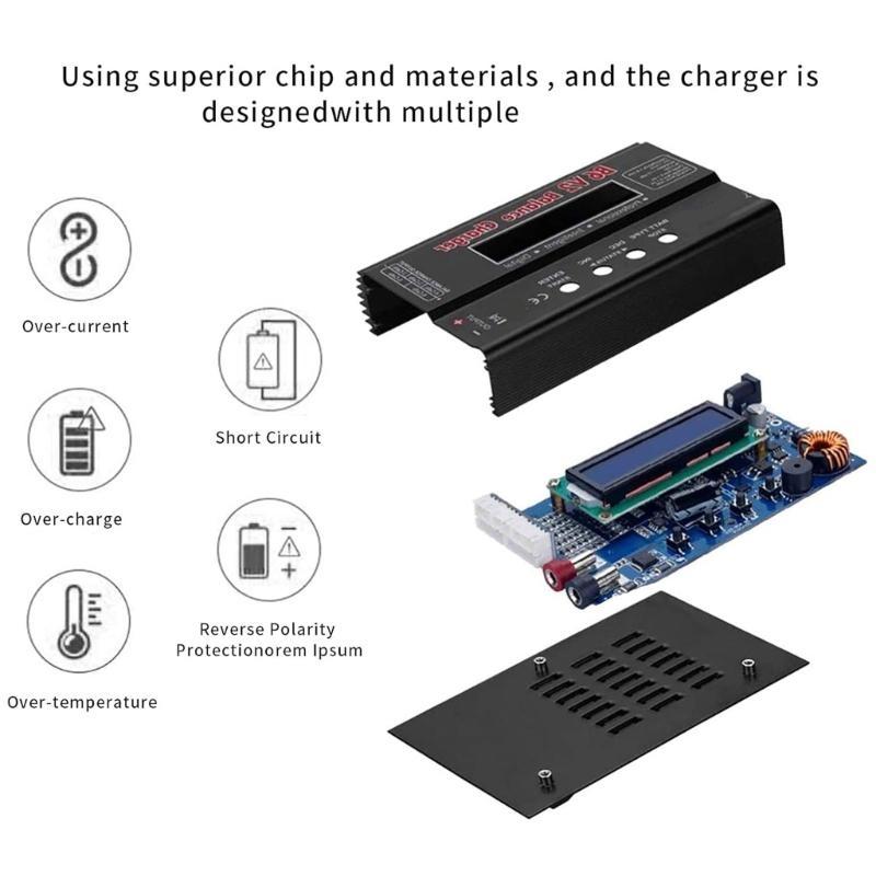 B6 Battery Balance Charger 80W 6A for 1-6S Batteries Compatibles NiCd NiMH and More Upgraded B6V2