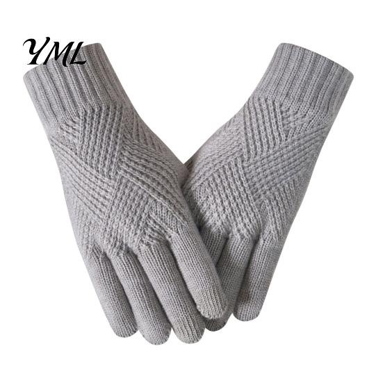 Outdoor Work Gloves for Winter Knitted Touchscreen Men Women, Warm Thermal Gloves, Thickened Stretchy Soft Knit Accessories Plush Lining Mittens Cold