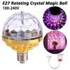 LED RGB E27 Lampe Pære Magisk Farge Projektor Auto Roterende Scene Light for Holiday Party Bar KTV Disco