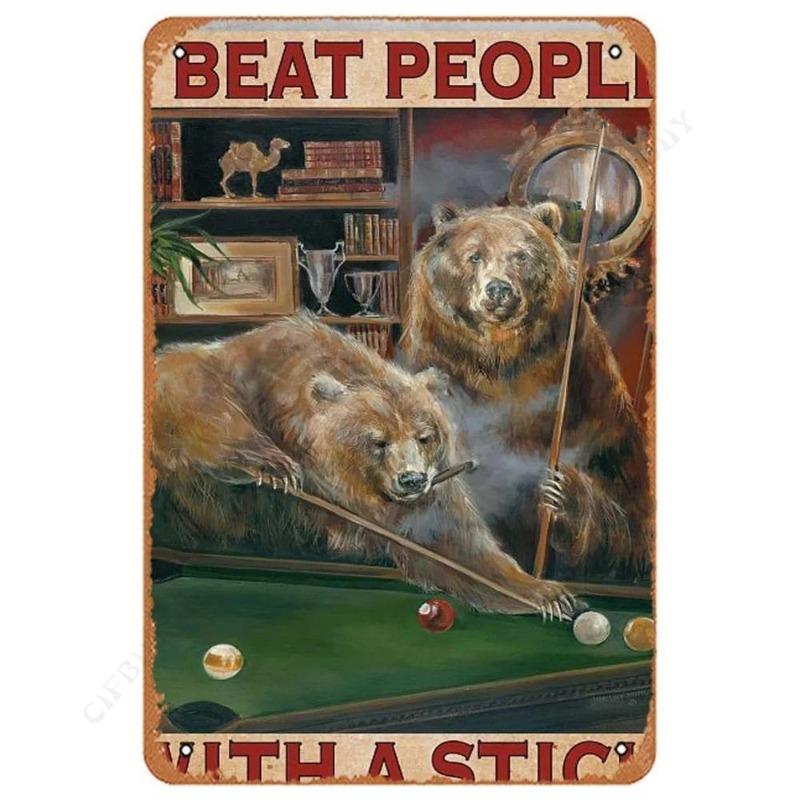 Billiard Metallposter Schild, Spielzimmer Wanddekoration