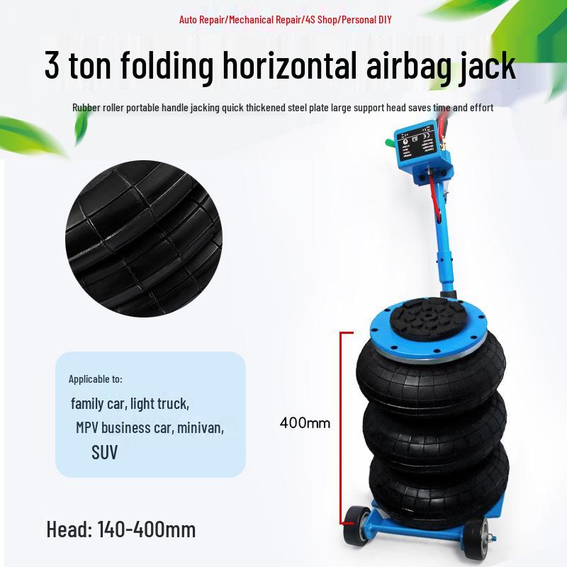 3-Ton Pneumatic Airbag Jack 3T Horizontal Inflatable Pressure Jack