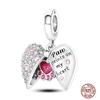 Charms Beads 925 Sterling Copper Pink Butterfly Luminous Firefly Chameleon Heart Charm Fit Original Bracelet DIY Holiday Zircon