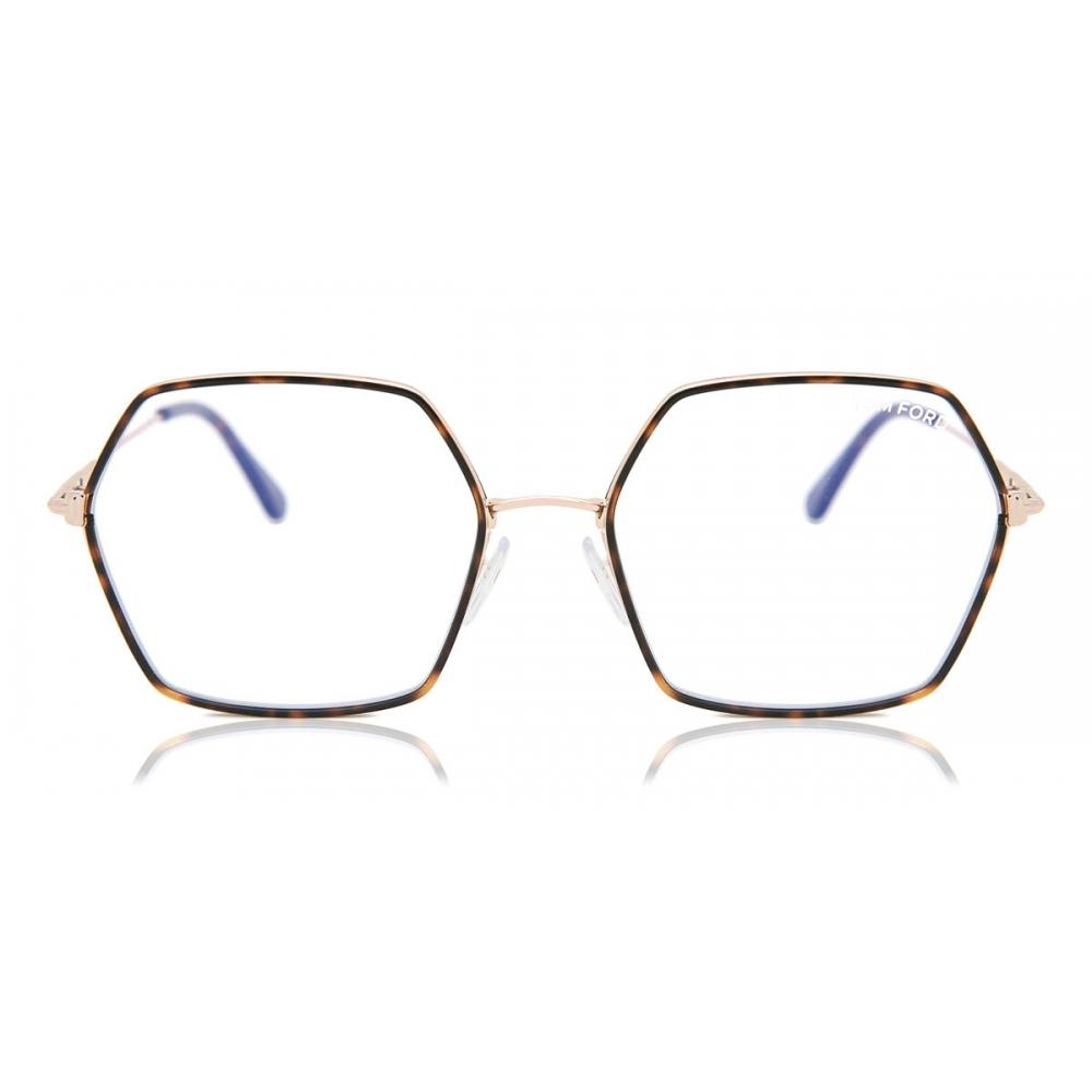 

Tom Ford Ft5615 B Blue Light Block 052 Women Eyeglasses Dark Tortoise/55