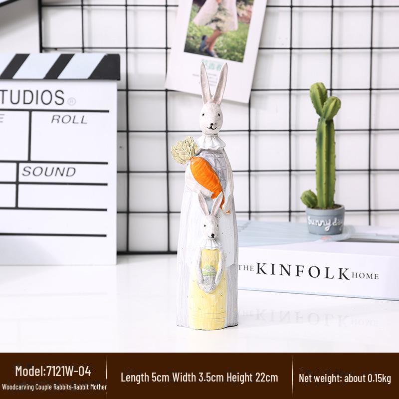 

Копилка в виде кролика в стиле ретро - креативное украшение из смолы для детей, пасхальный подарок