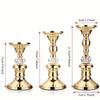 1pc Iron Candlestick Roman ColumnVintage Metal Pillar Candlestick Holders Elegant Crystal Candle Stands Home Decoration