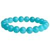 Amazonite & Blue Crystal Beaded Bracelet - Unisex Birthday Gift