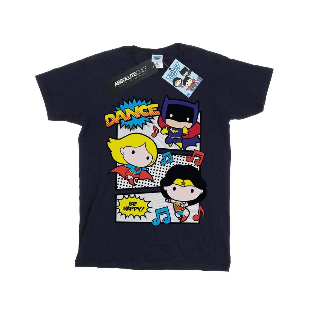 DC Comics Jungen Chibi Superfreunde Tanz T-Shirt