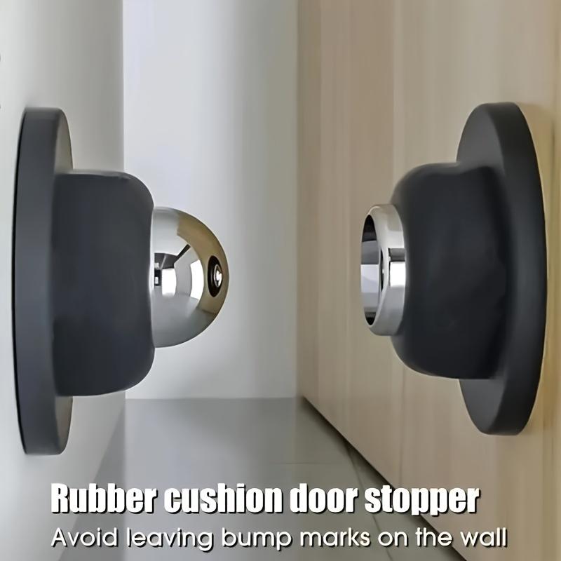 [Door Stopper Kit] 2pcs/set Door Stopper Kit - No Drilling Required, Shock and Weather Resistant, Floor Suction Door Soft Rubber Magnet