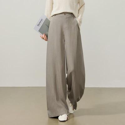 ESE-Y Women's Lyocell Linen Wide-Leg Pants