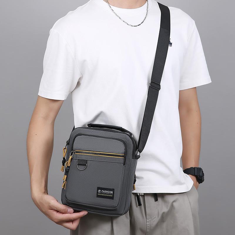 Pánská taška přes rameno Business volnočasová Velkokapacitní přenosná kabelka Vícevrstvá voděodolná Pánské crossbody tašky