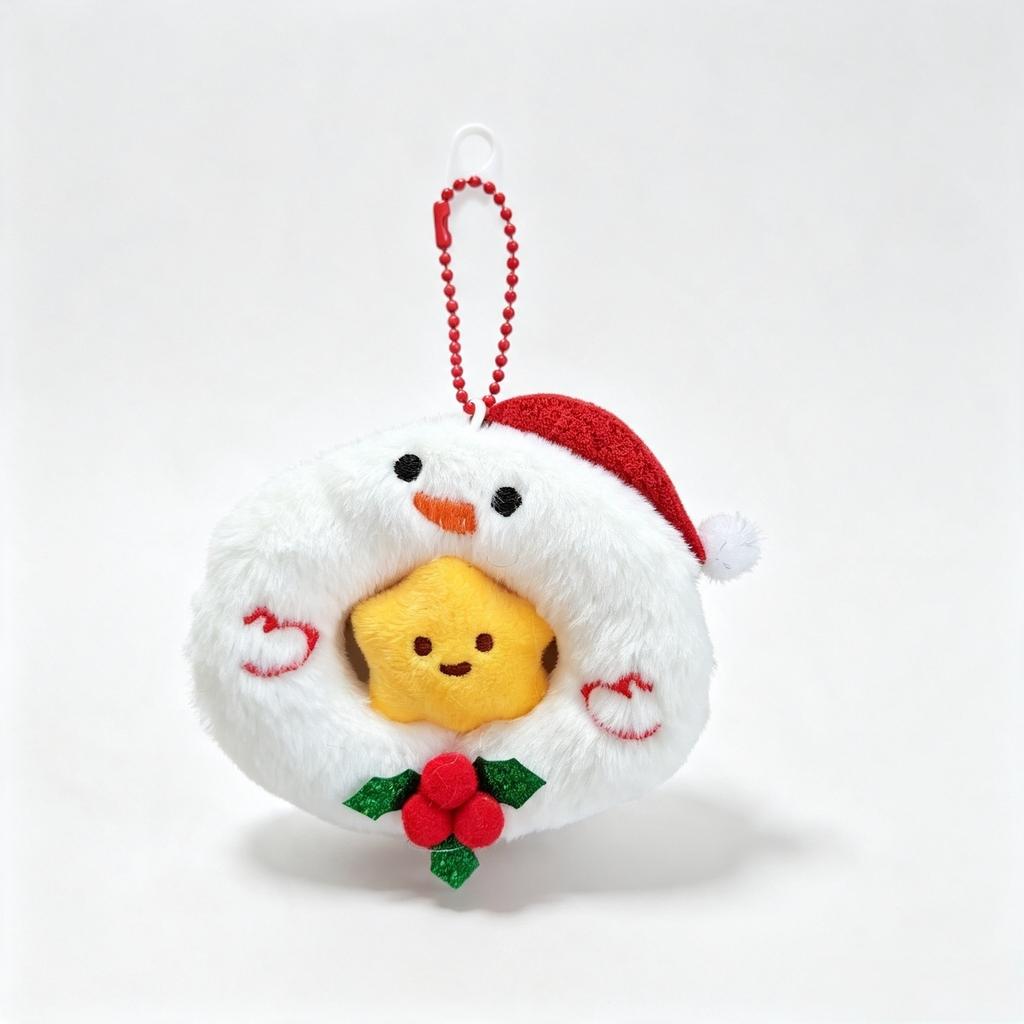 Christmas plush embroidery pendant, Christmas tree decoration, snowman, gingerbread house, holiday party supplies package, hangi
