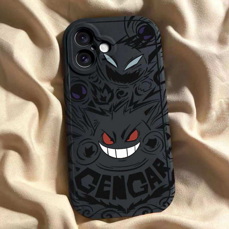 Ghost Gengar for Apple 16 Mobile Phone Case for IPhone15ProMax New 13 Protective Case 14pm Lens All-inclusive 11