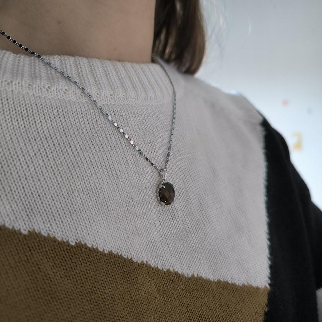 Silver Pendant with Rauchtopaz (smoky Quartz) 4.387ct (2180531)