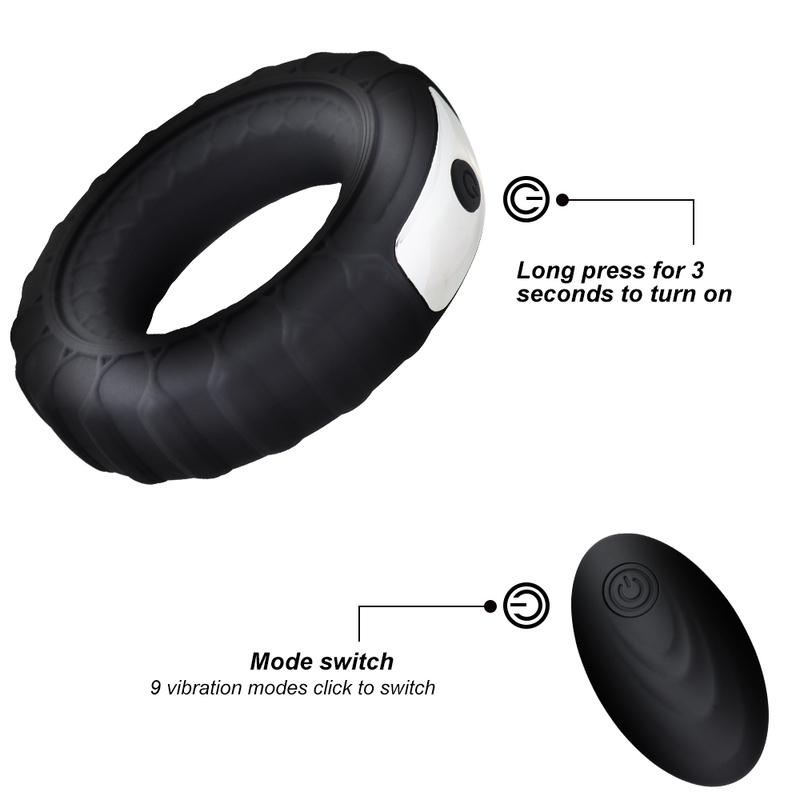 Wireless Remote Control Penis Ring Vibrator Stimulate Women Clitoris Massage Delay Ejaculation Cock Erection Vibrating Ring Shop