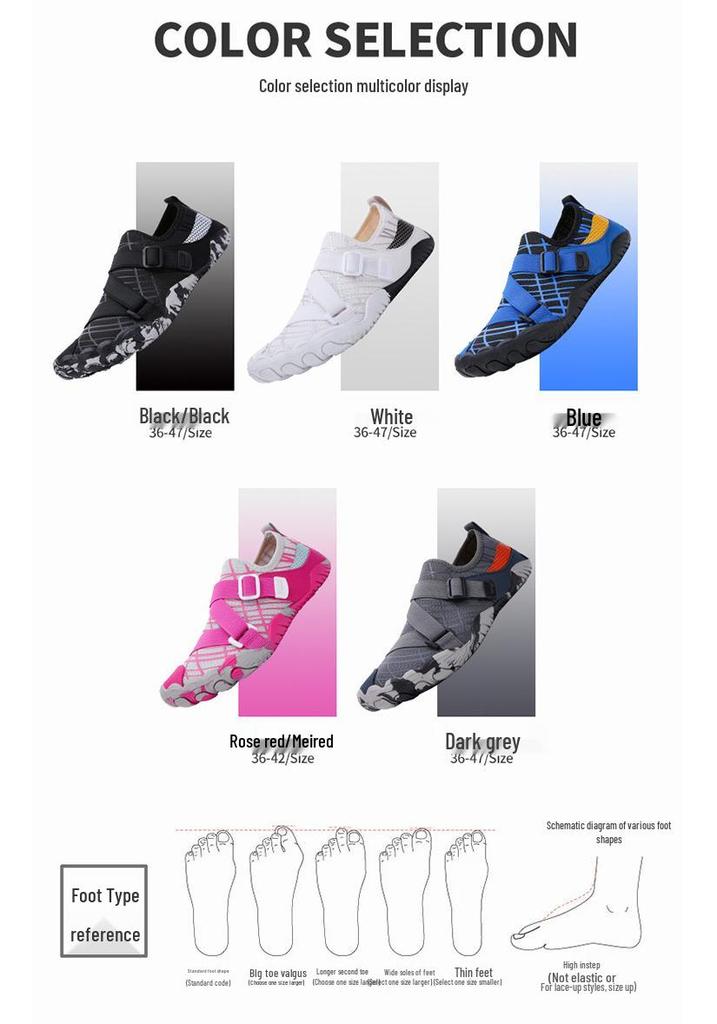 Unisex Multi-Use Water Shoes: Stream Wading, Beach, Diving, Fitness, Yoga, Cycling, Mountaineering