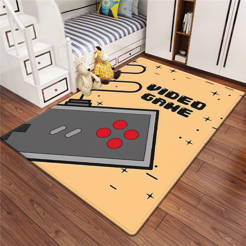 Gaming Esports Geometric Controller Pattern Carpet Mat for Boys Bedroom Gaming  large rug for Living Room Home Decoration Rug