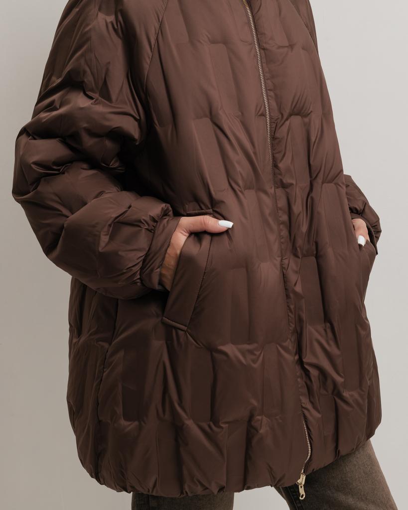 Куртка женская двусторонняя Sobello 10045 48 шоколад / коричневый