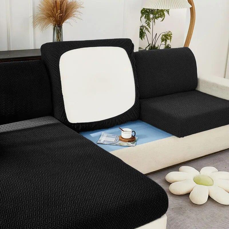 Thick Jacquard Sofa Seat Cushion Cover Funiture Protector Stretch Couch Covers for Sofas Anti-dust Removable Slipcover Pets Kids