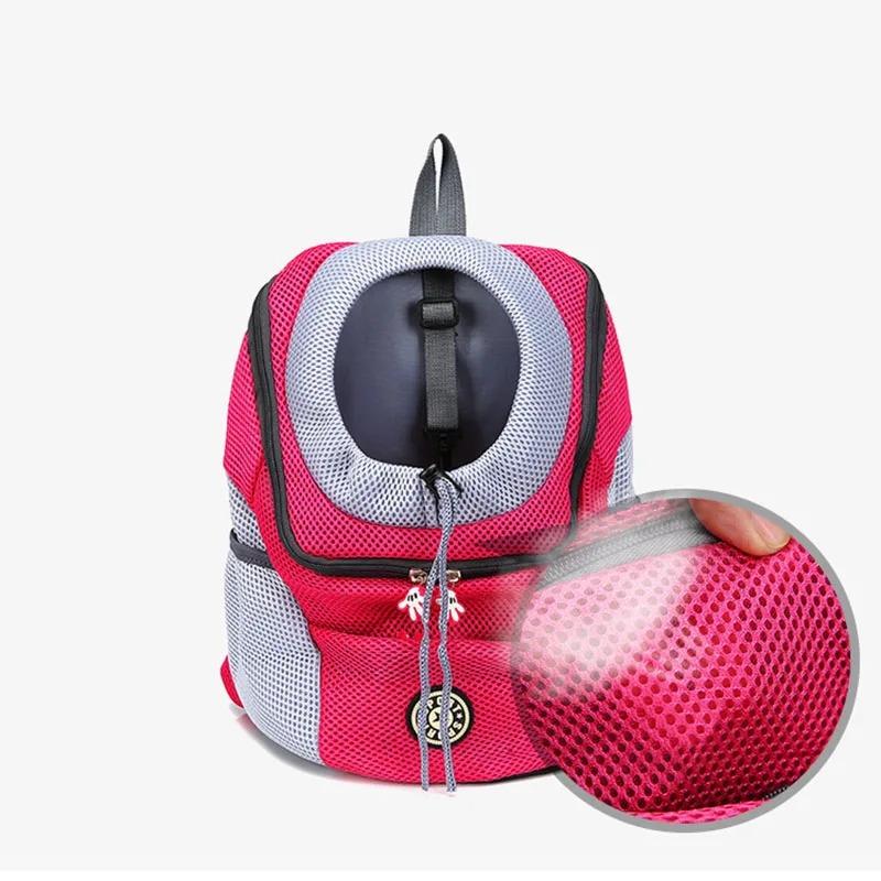 Professional Double Shoulder Portable Travel Backpack Outdoor Pet Dog Carrier Bag Pet Dog Front Bag Mesh Backpack