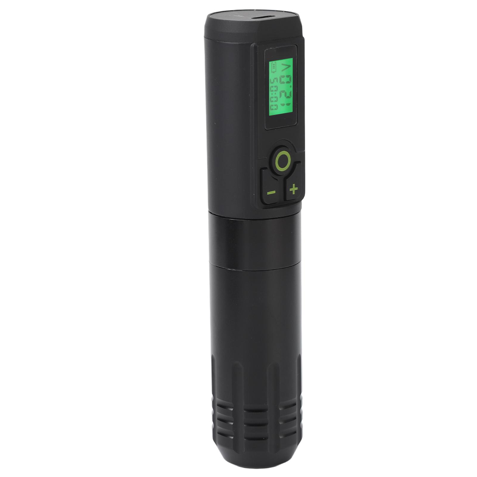 

Wireless Rotary Tattoo Pen Timing Function 2000mAh Cartridge Tattoo Battery Machine with Display Screen Black