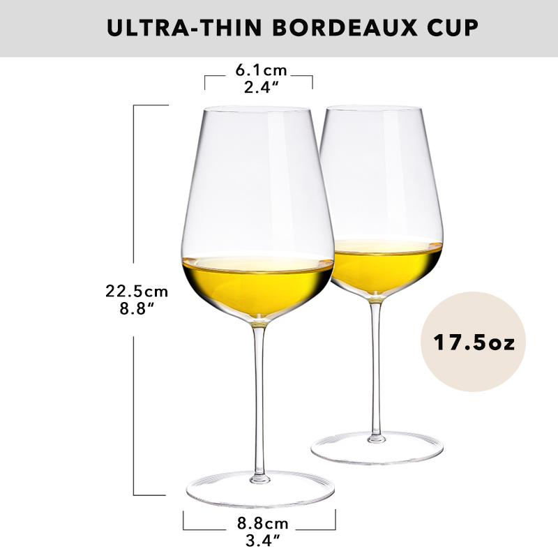 2PCS Ultra-thin Tasting And  Appreciation Goblets Collection Level Handmade Red Wine Glass Crystal Burgundy Bordeaux Goblet Art