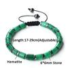 6mm Tiger Eye Onyx Bracelet Adjustable Natural Stone Cylinder Beads Black Obsidian Spacers Stretch Bangle Men Women Gift Jewelry