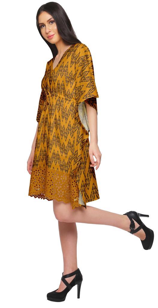 Moomaya Short Caftan Cover Up Dress Printed Women Kaftan Beachwear Cover Up
