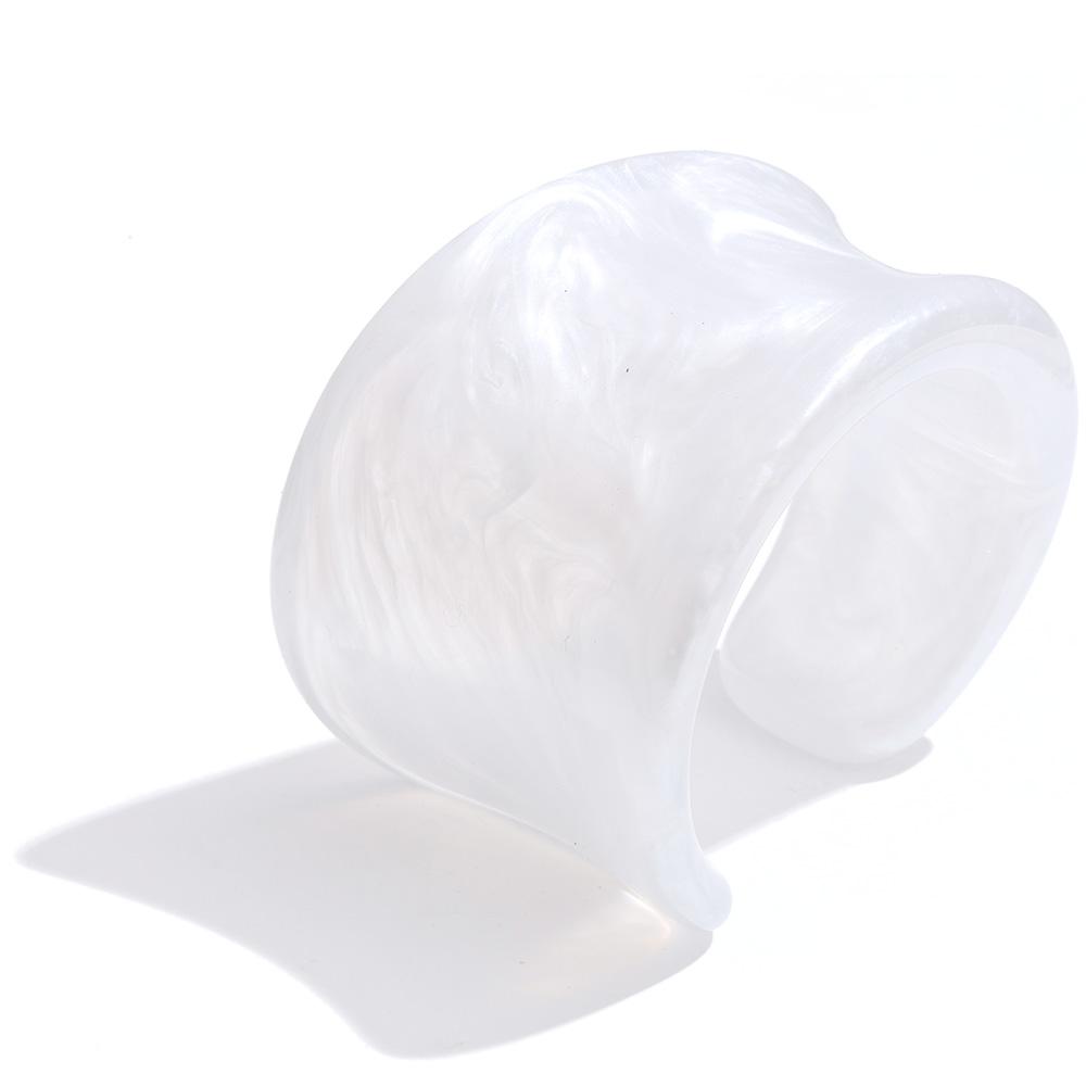 Eetit 64mm Multi-color Big Resin Acrylic Cuff Wide Bracelet Bangle for Women Waterproof Charm Statement Street Large Jewelry