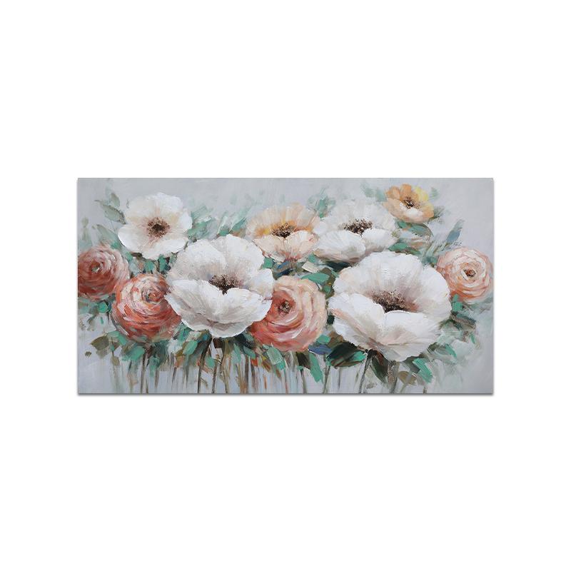 2022 Original White Elegant Rose Peony Art Canvas Painting Nordic Flower Posters And Prints Wall Pictures For Living Room Decor