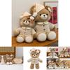 Cute Pajamas And Hats Teddy Bears Plush Toys Doll Children Toy For Kids And Home Decor