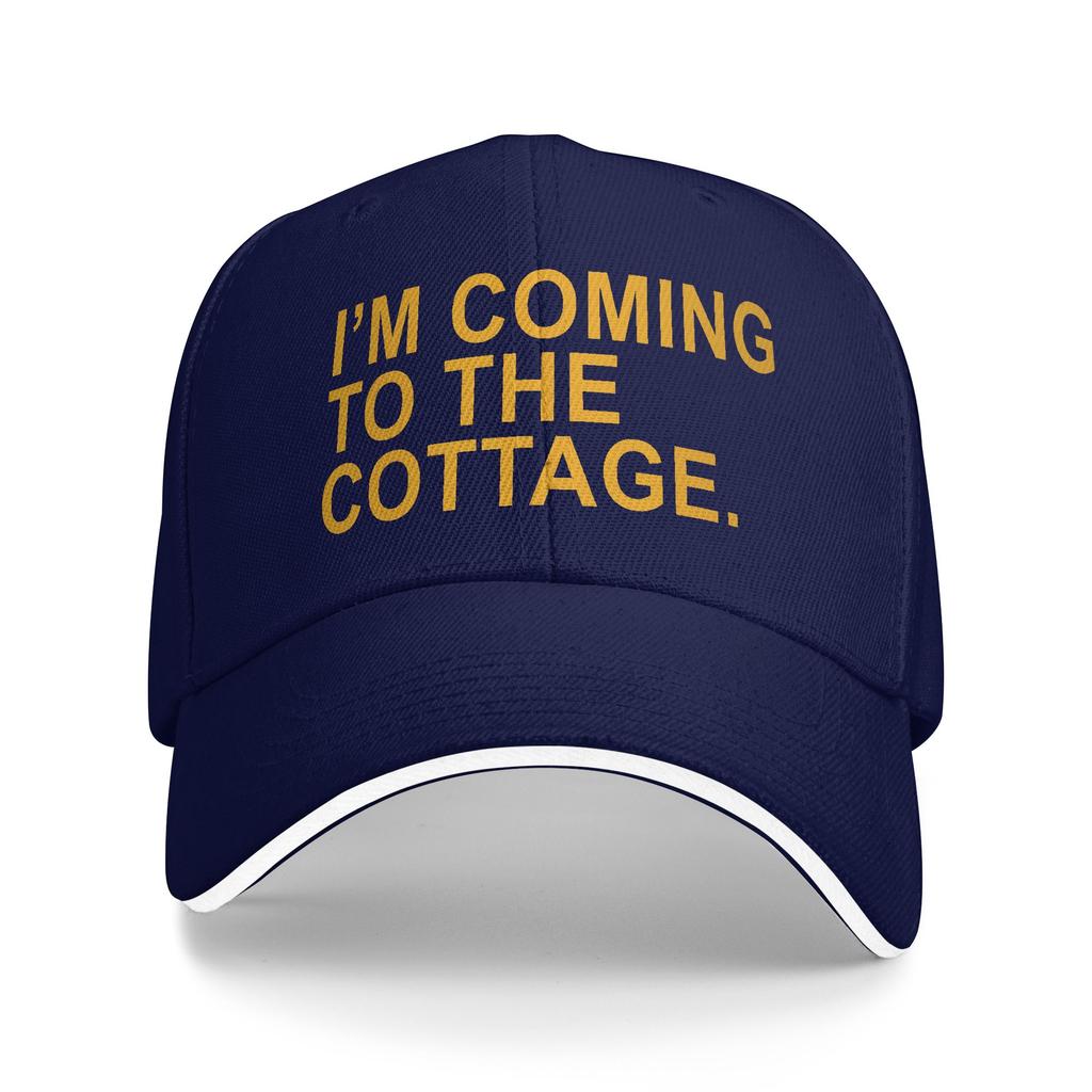 I'm Coming To The Cottage Funny Quote Baseball Cap  Unisex Women Print Trucker Hat Summer Tennis Skate Sun Visor Snapback Cap