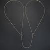 Fashion Gold Color Round Bead Body Chain for Women Simple Metal Double-Layer Chain Adjustable Body Chain Vacation Beach Jewelry