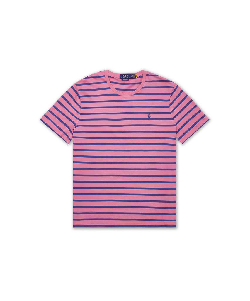 POLO RALPH LAUREN Custom Slim Fit Striped Jersey T-Shirt - Red
