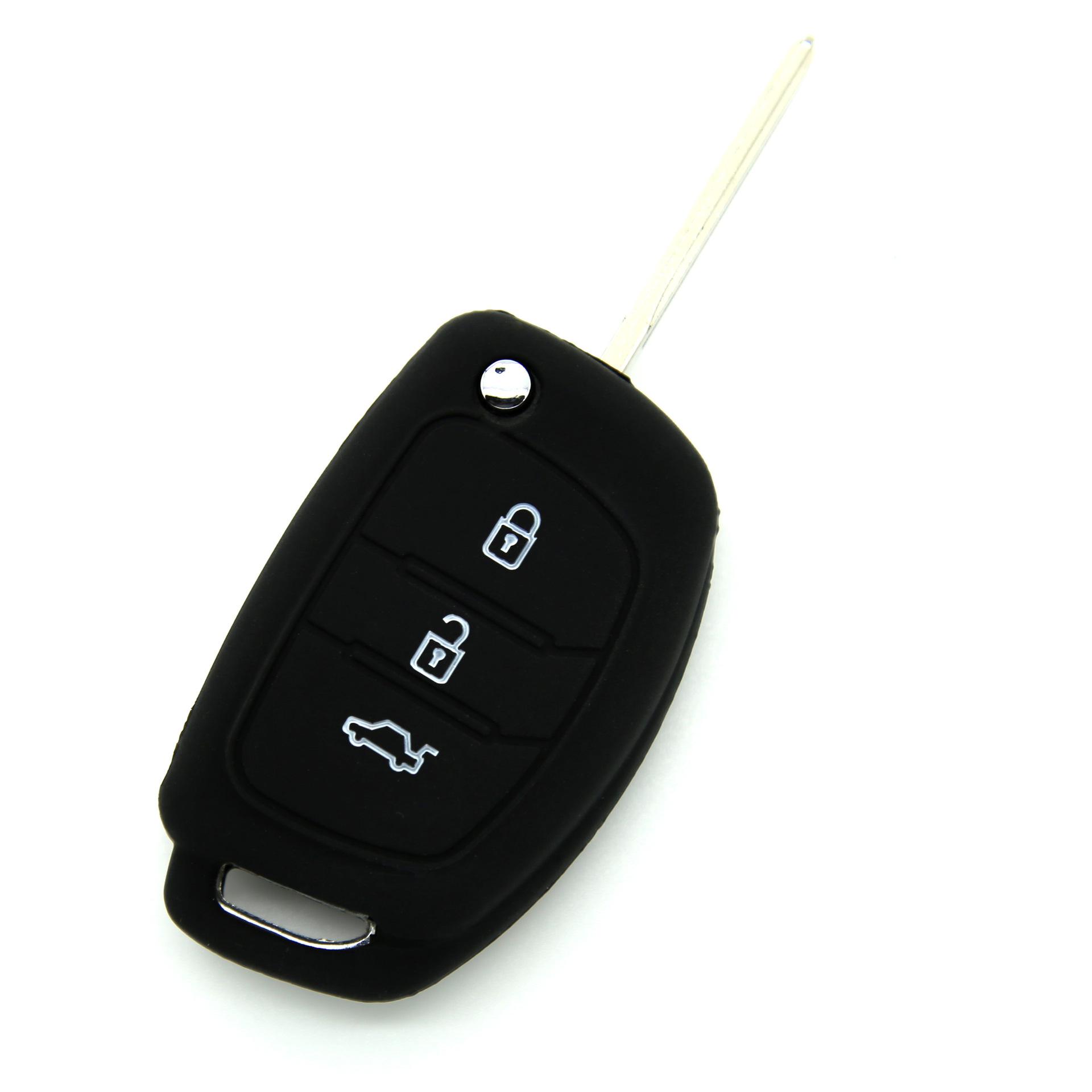 

Suitable for Modern Famous Folding 3-button Silicone Key Bag I30 Car Key Cover Leading Langdong Remote Control Protective Cover