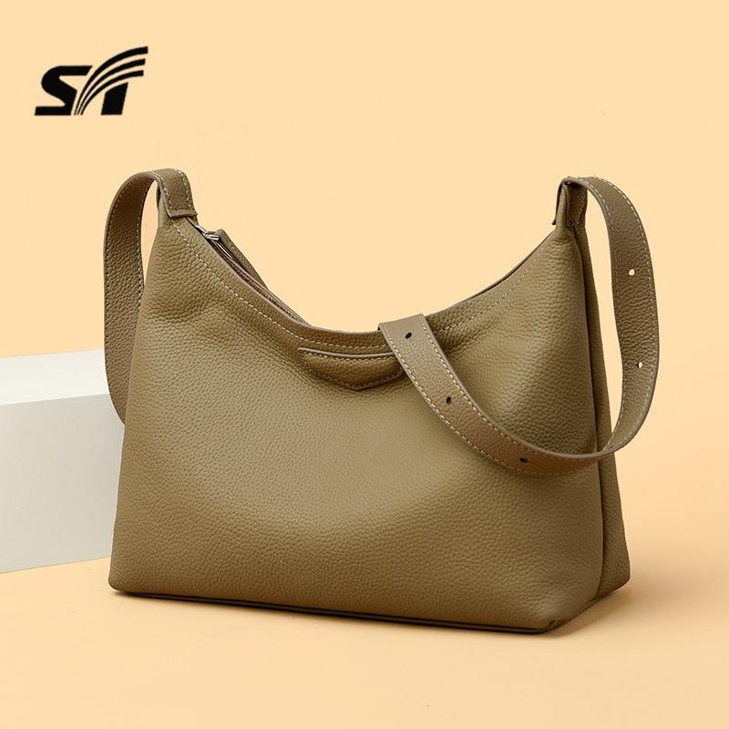 

New high-end large-capacity messenger tote bag first-layer cowhide women s bag light luxury fashion simple and versatile shoulder bag