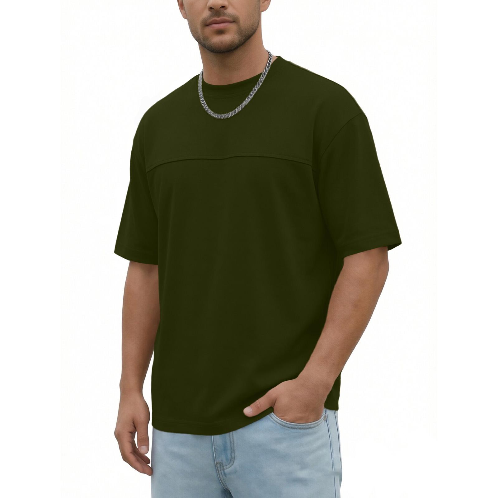 

Men s Casual Short Sleeve T Shirt Crew Neck Relaxed Fit Lightweight Breathable Summer Top L