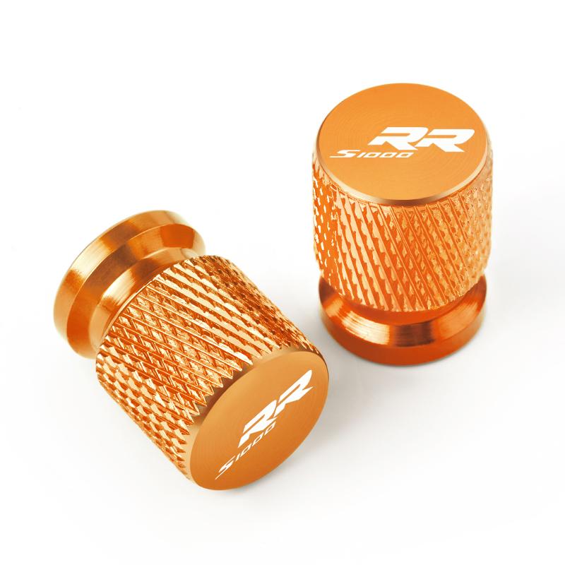 2 PCS Laser Logo For BMW S1000RR S 1000RR S1000 RR All Years Motorcycle Wheel Tire Valve Caps CNC Tyre Airtight Covers Black
