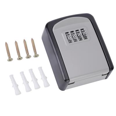 Caja de Seguridad para Llaves con Contraseña de Combinación de 4 Dígitos Montaje en Pared Almacenamiento Seguro Organizador