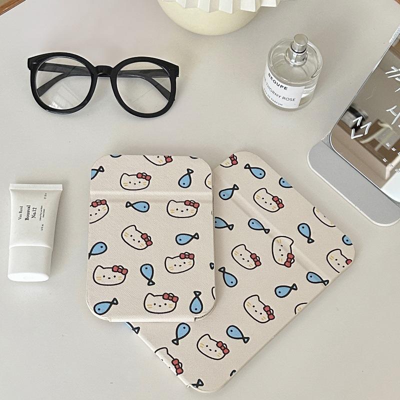 Trendiger niedlicher Bär Faltbarer Make-up-Spiegel - Tragbarer Wohnheim-/Tischspiegel für Studenten