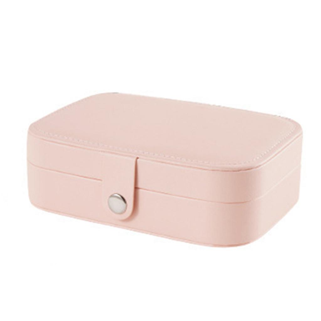 Portable Double-Layer Jewelry Box Suitable For Earrings, Rings And Necklaces Storage Box For Easy Travel Storage