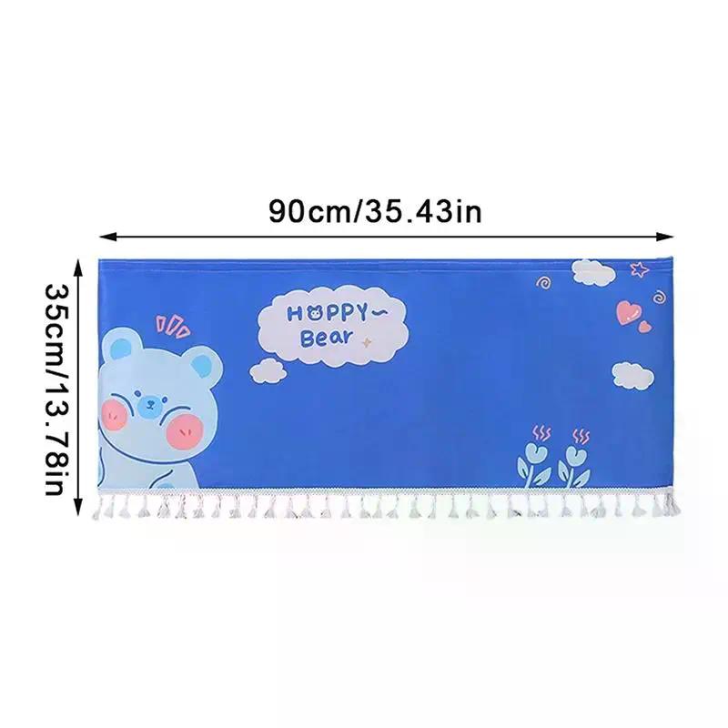 Cartoon Animal Door Curtain With Tassels Self-adhesive Partition Curtains For Bedroom, Bathroom & Home Decor, Privacy Dust Proof