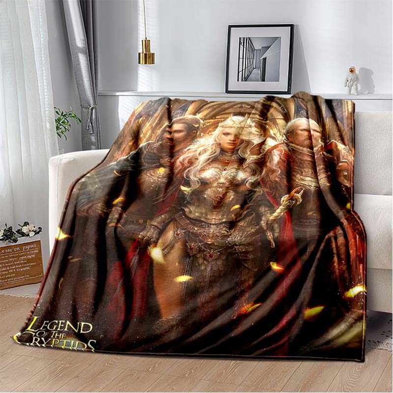 Legend of The Cryptids 3D Print Flannel Blanket Ultra Soft Warm Cozy Throw for Bedroom Sofa Camping Travel Home Decoration Daily