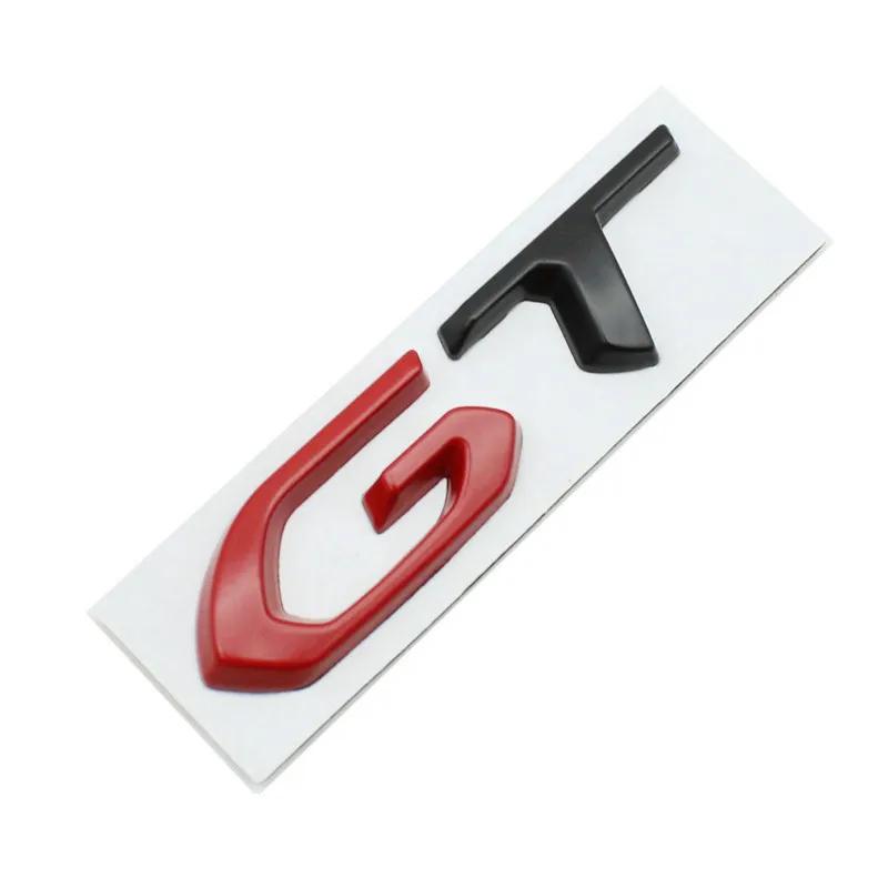 1Pcs Metal GT Styling Logo Car Trunk Badge Emblem Sticker Auto Body Decal For Kia Peugeot Volkswagen Ford Sticker Accessories