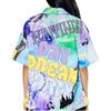 Li Ning Summer Party Graffiti Tie-Dye Letter Print Casual Shirt Women Shirts Multicolor ASHS888-2
