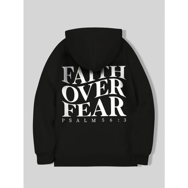 Faith over fear Christian Hoodie Christian hoodie Jesus hoodie Fashion hoodie Bible Verse Men and women can be aesthetic 2026