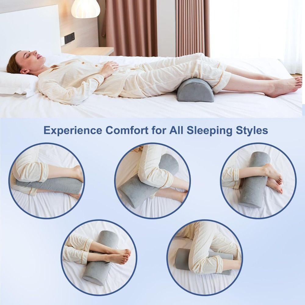 Ergonomic Under Knee Pillow Hypoallergenic Semi Roll Pillow Bolster Pillow  Office Chair