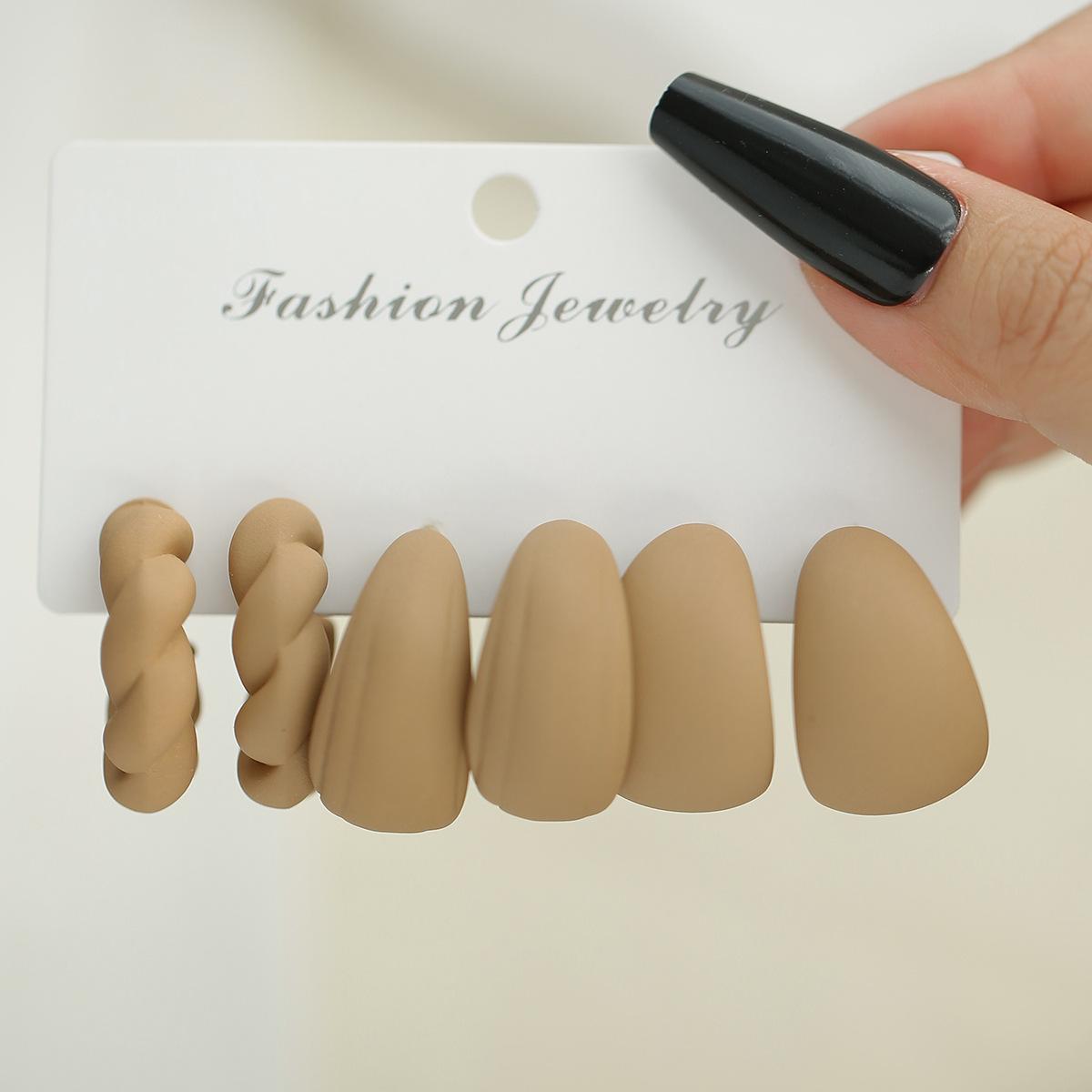 

Hot-selling creative ring earrings set, elegant autumn and winter earrings