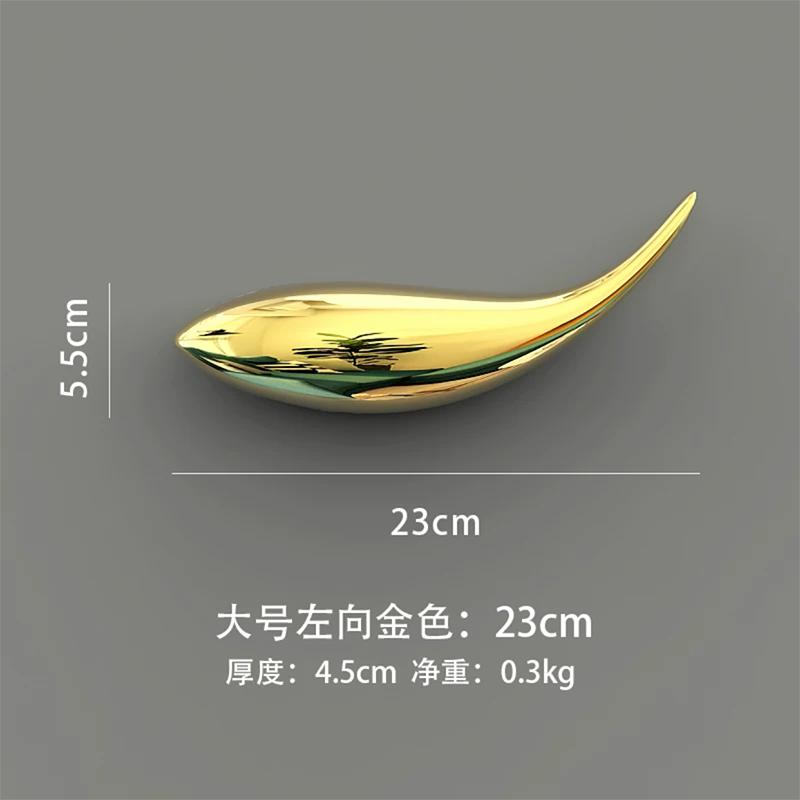 Creative Wall Decoration Restaurant Bedroom Background Golden Fish Decorative Pendant Wall Decoration Stereoscopic Wall Hanging