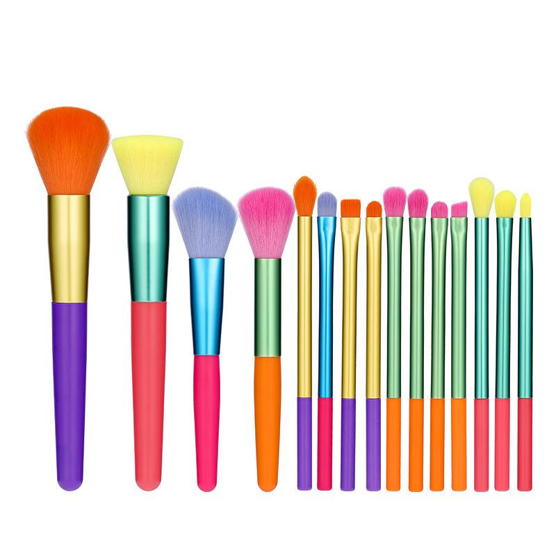 15-teiliges Candy-Farben Aquarell Make-up Pinselset