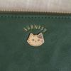 Chanfee Long Wallet with Round Cute Cat Yellow Women's Zipper, Design,